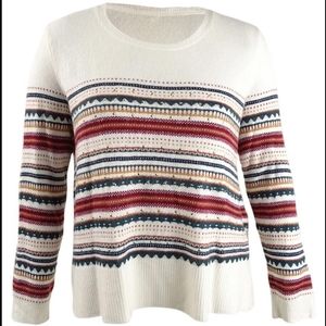 Style & Co Soft & Stretchy Lightweight Fair Isle Sweater, NWOT
